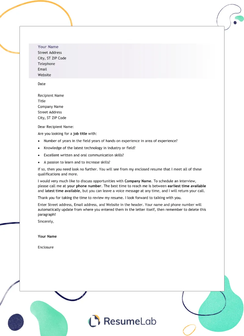 34822 professional cover letter