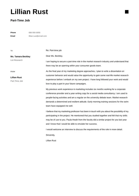 34824 cover letter example part time job 1