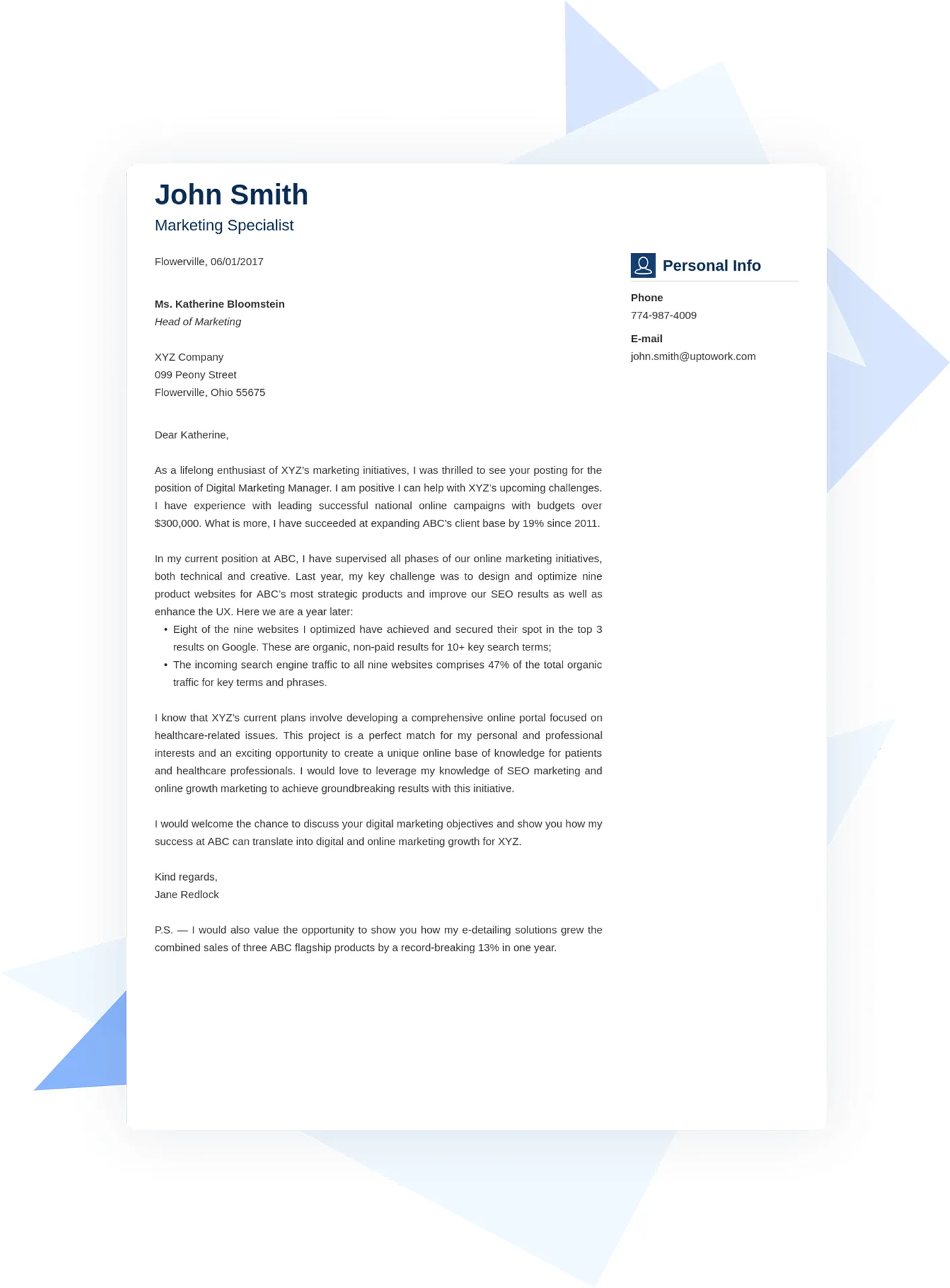 34845 cover letter components