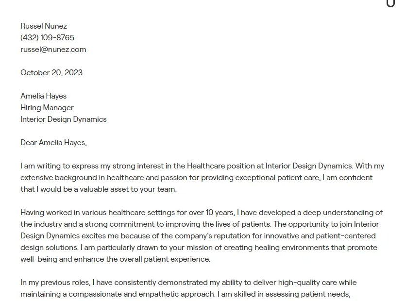 34854 medical assistant cover letter