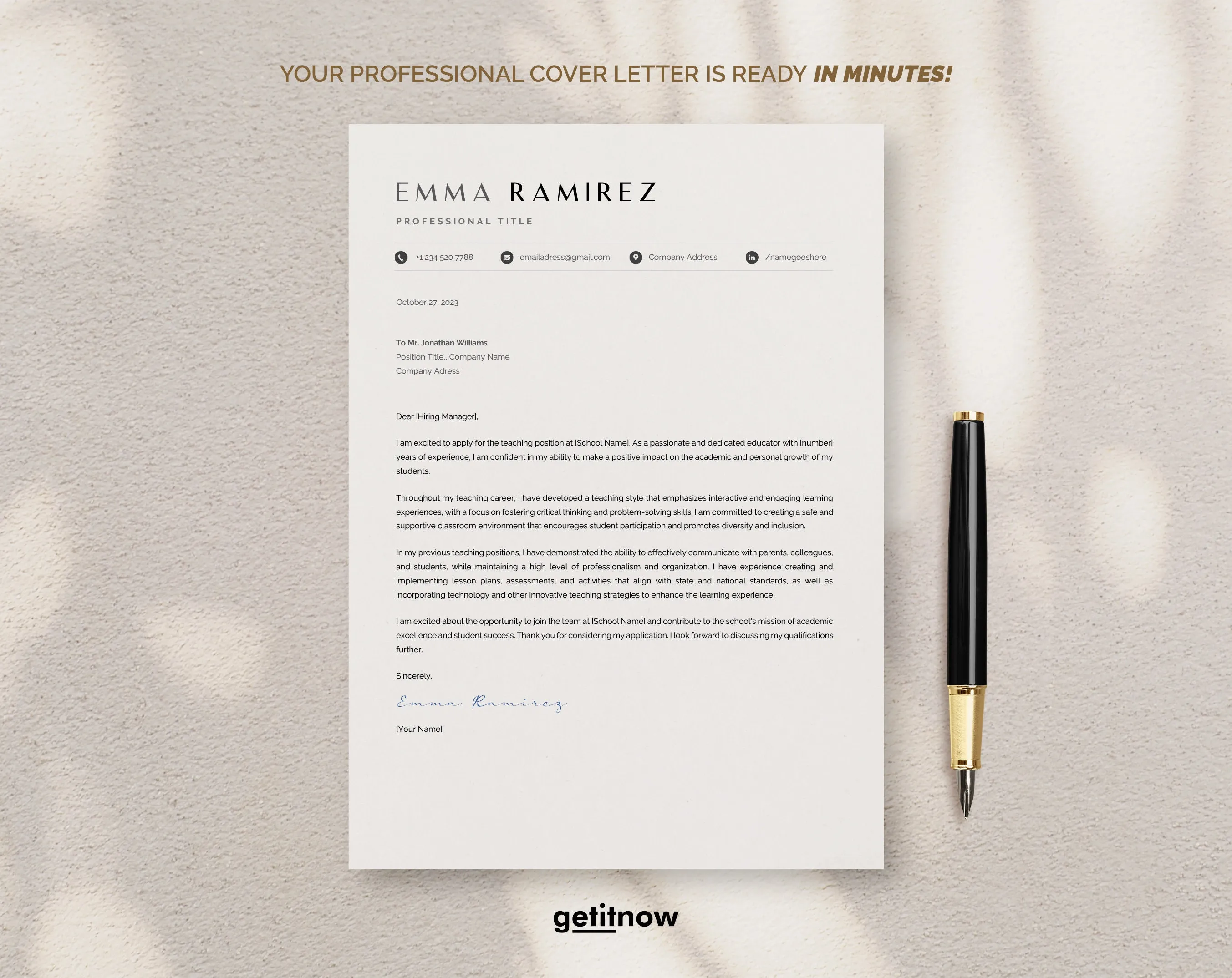 34856 teacher cover letter skills