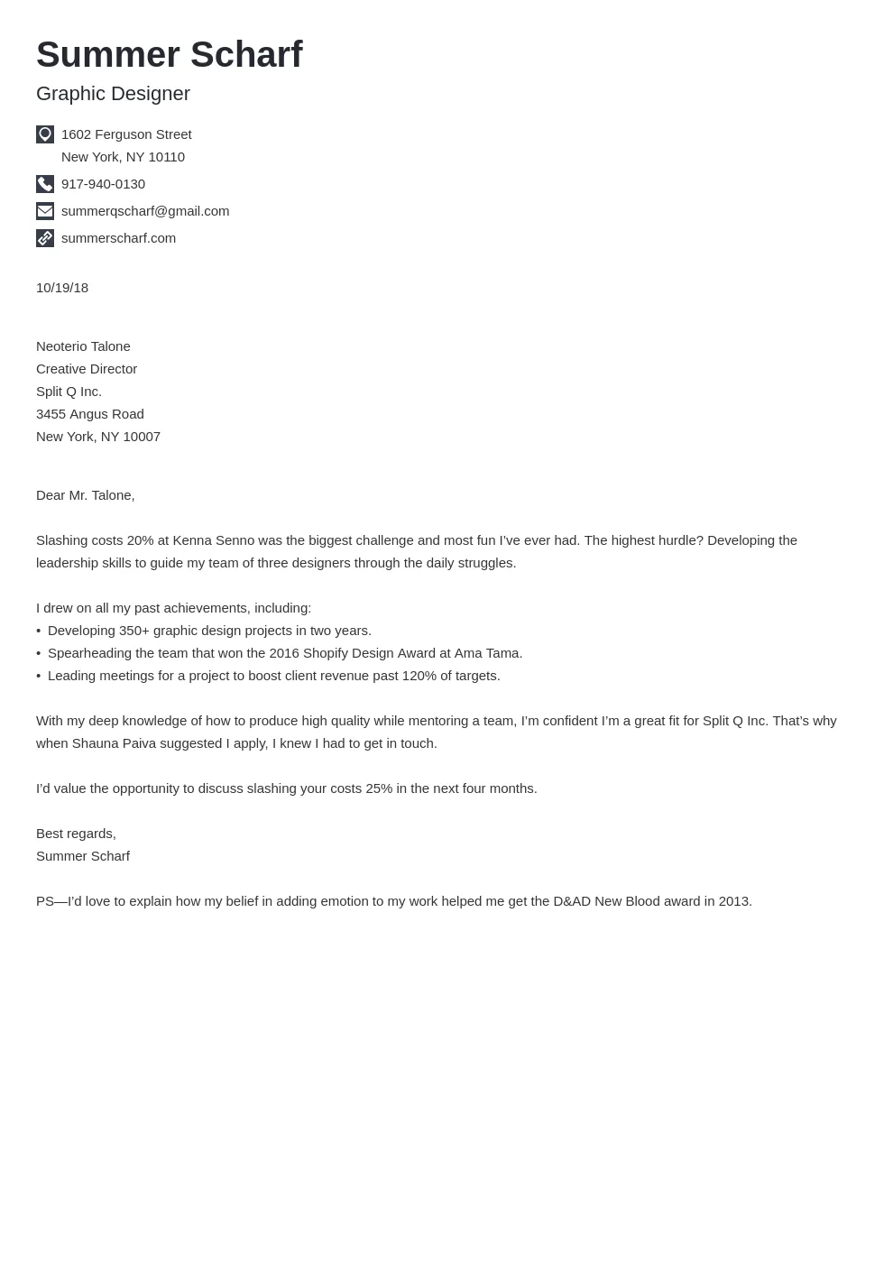 34857 concise cover letter