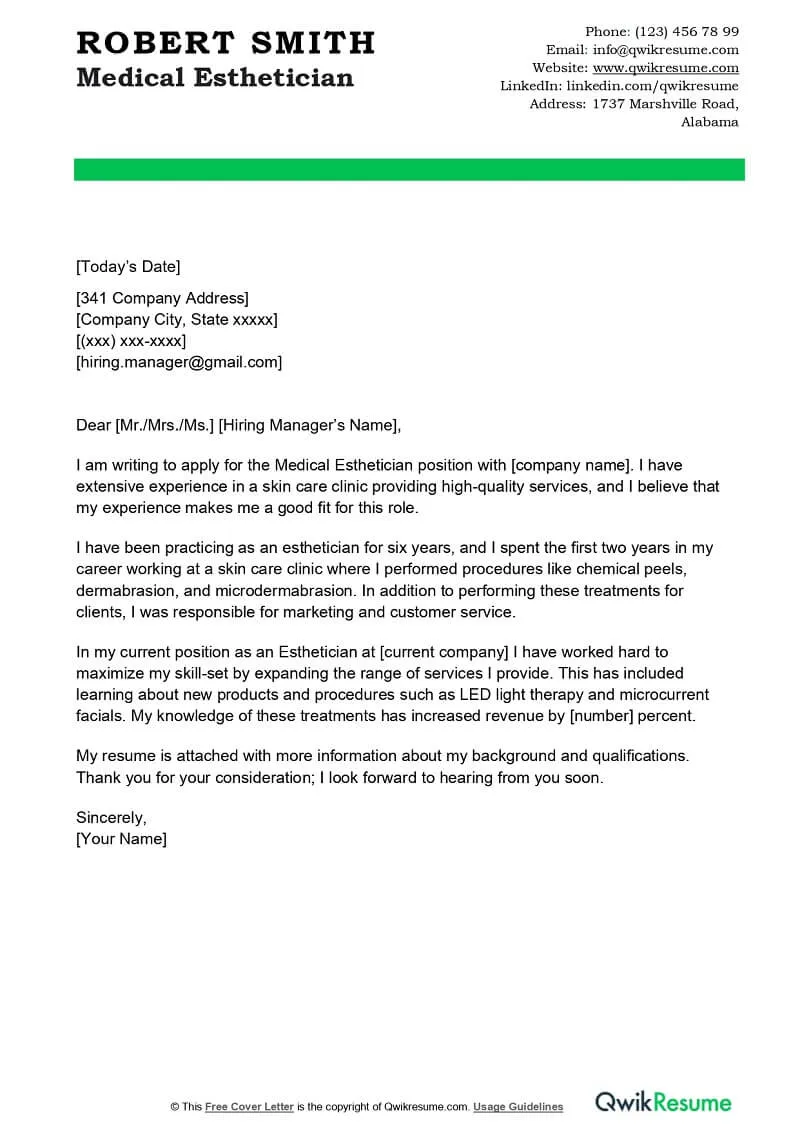 34866 esthetician experience