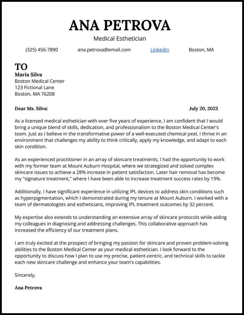 34866 esthetician skills