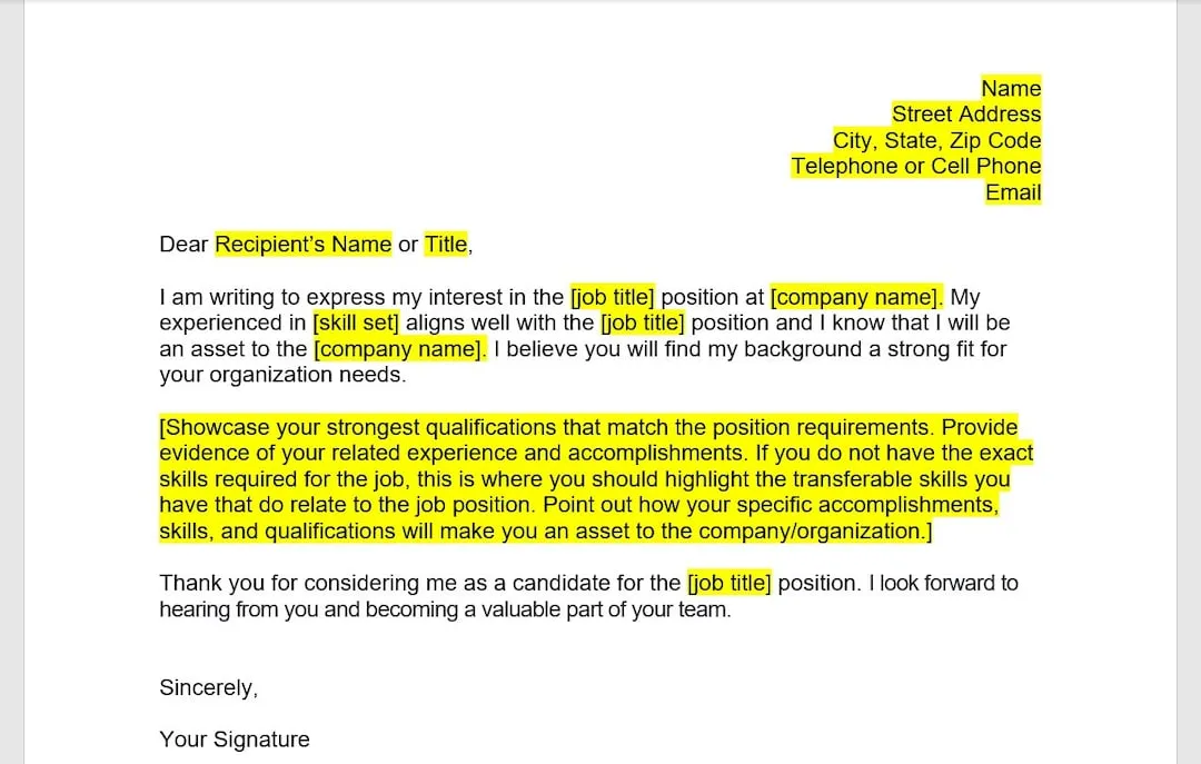 34883 cover letter design proofreading