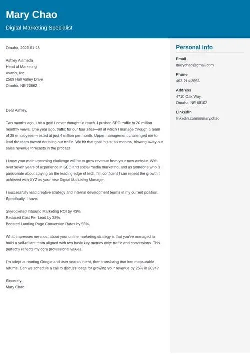 34887 cover letter closing