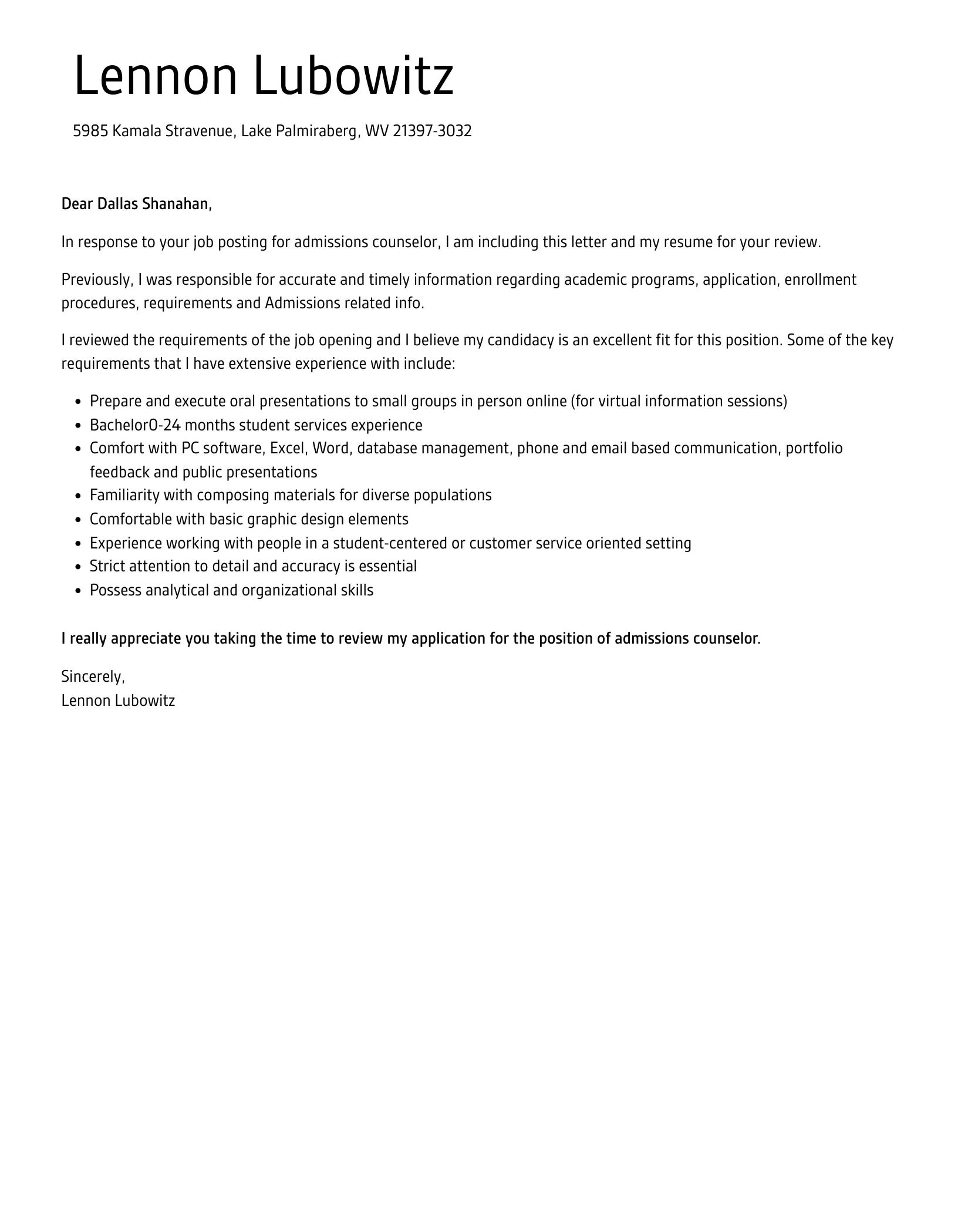 34890 cover letter importance