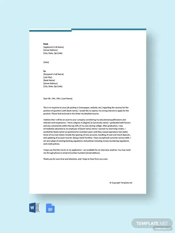 34892 cover letter formatting