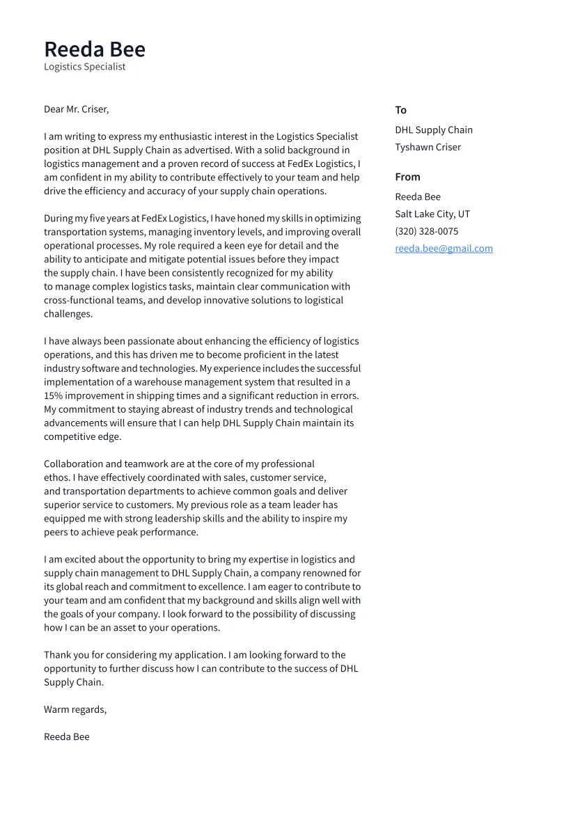 34893 cover letter logistics specialist header