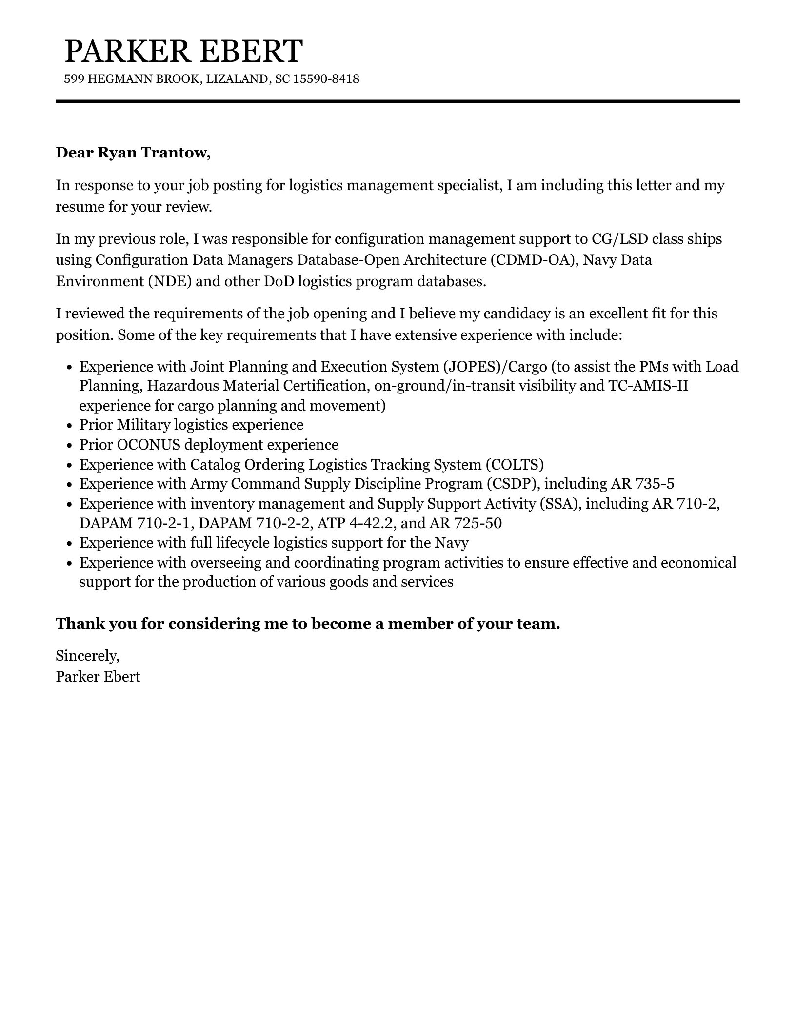 34893 cover letter structure