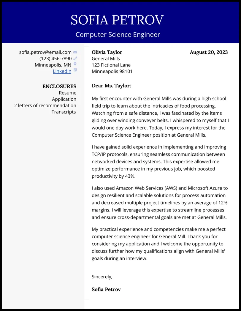 34902 cover letter sample software engineer