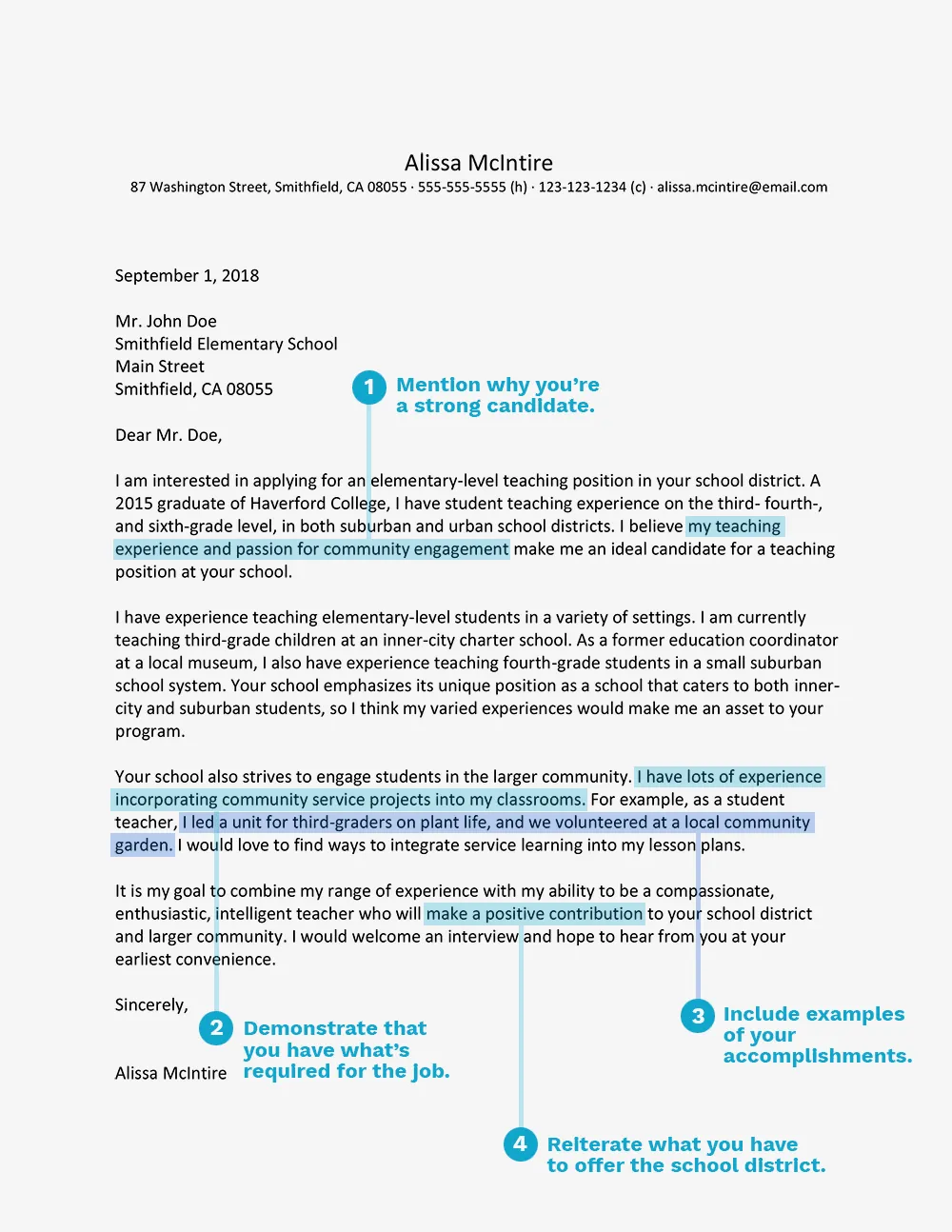 34907 secondary teacher cover letter