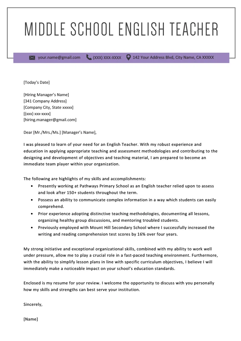34907 teaching assistant cover letter