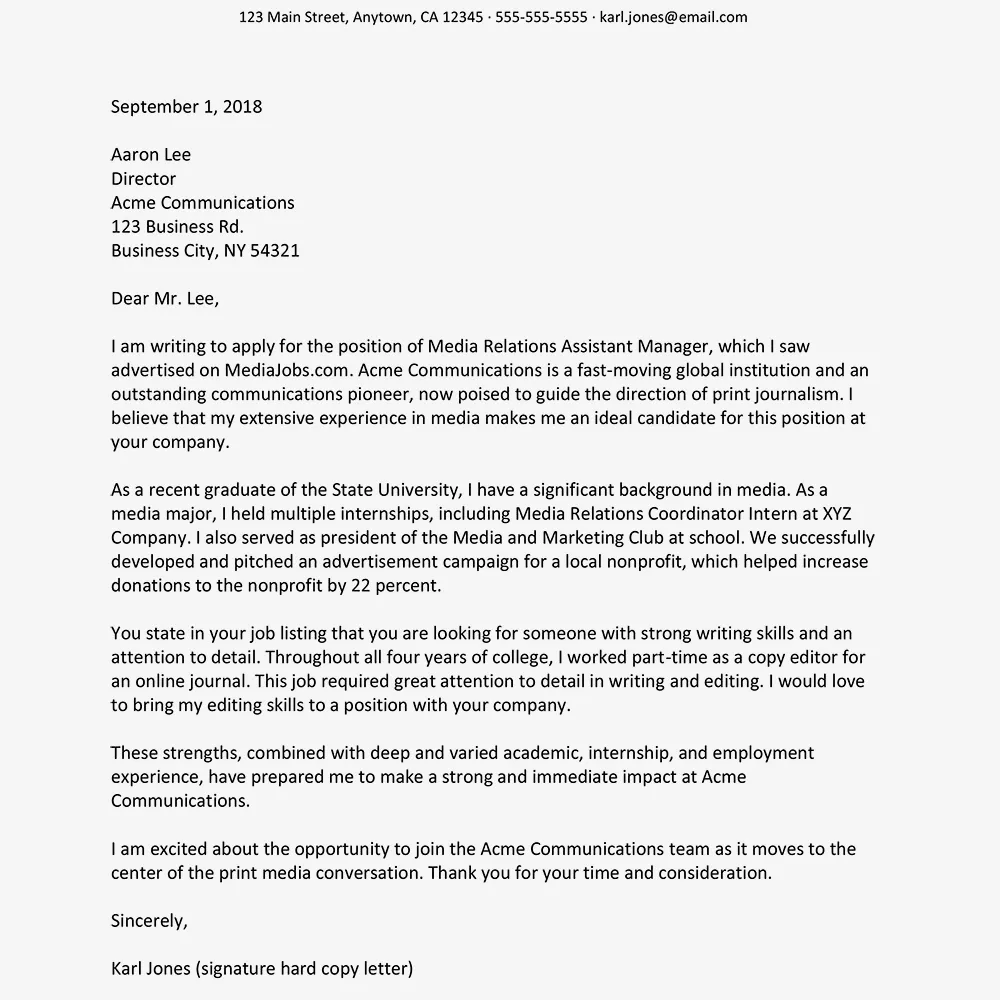 34925 cover letter formatting