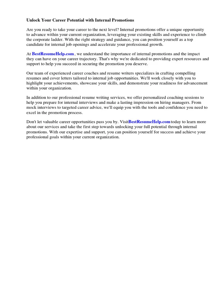 34929 promotion cover letter