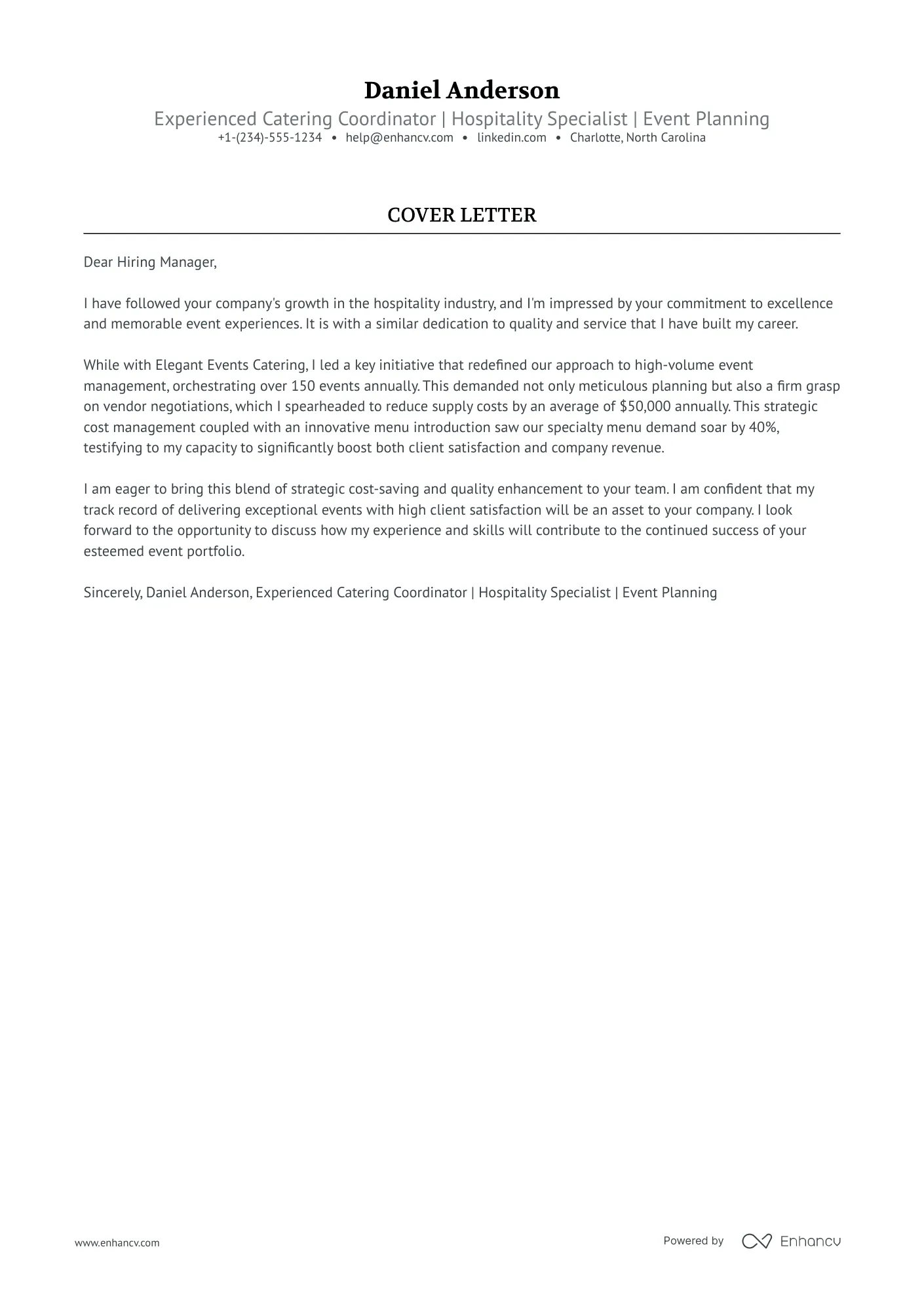 34936 catering manager cover letter formatting