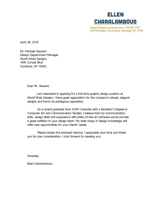 34937 promotion cover letter formatting