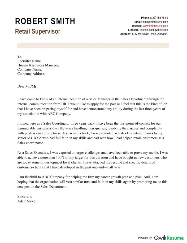 34937 promotion cover letter skills