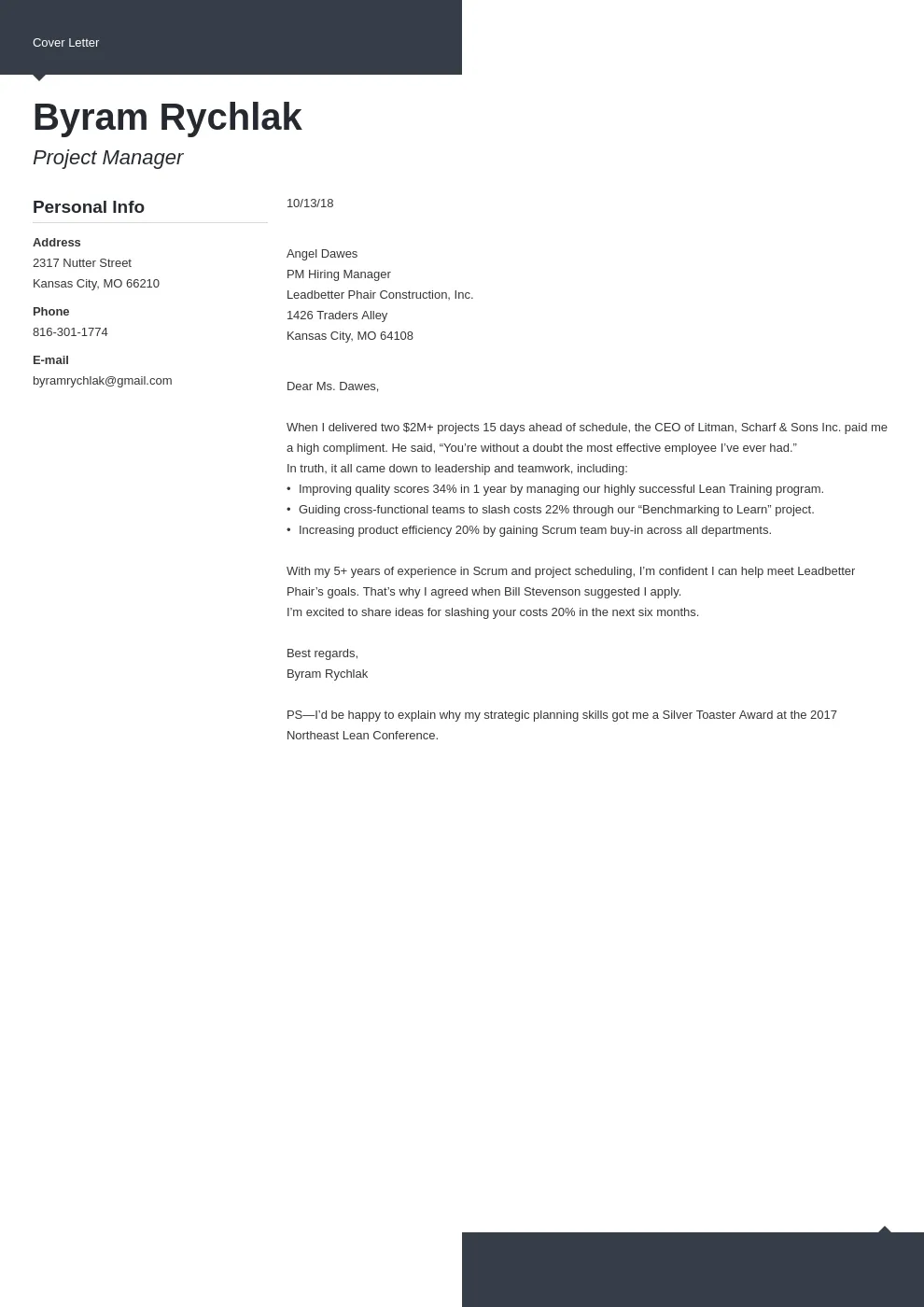 34945 proofreading cover letter