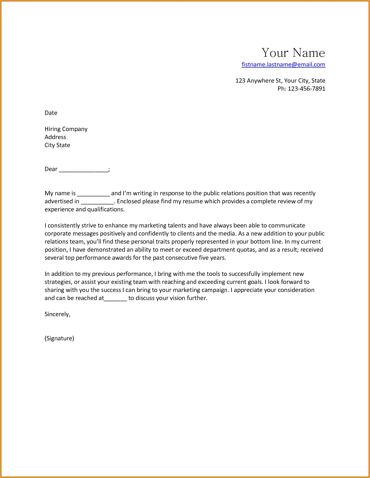 34950 personalizing cover letter