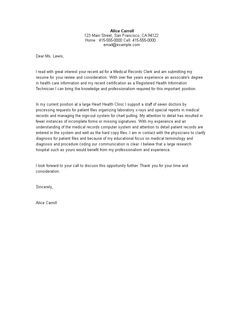 34956 medical cover letter proofread