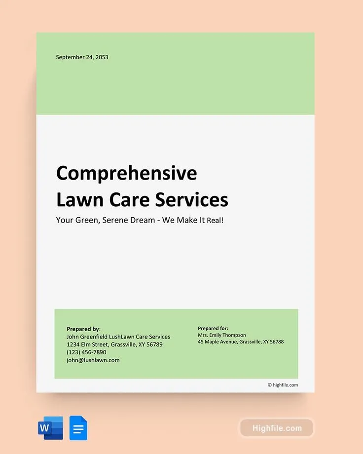 35005 lawn care service presentation example