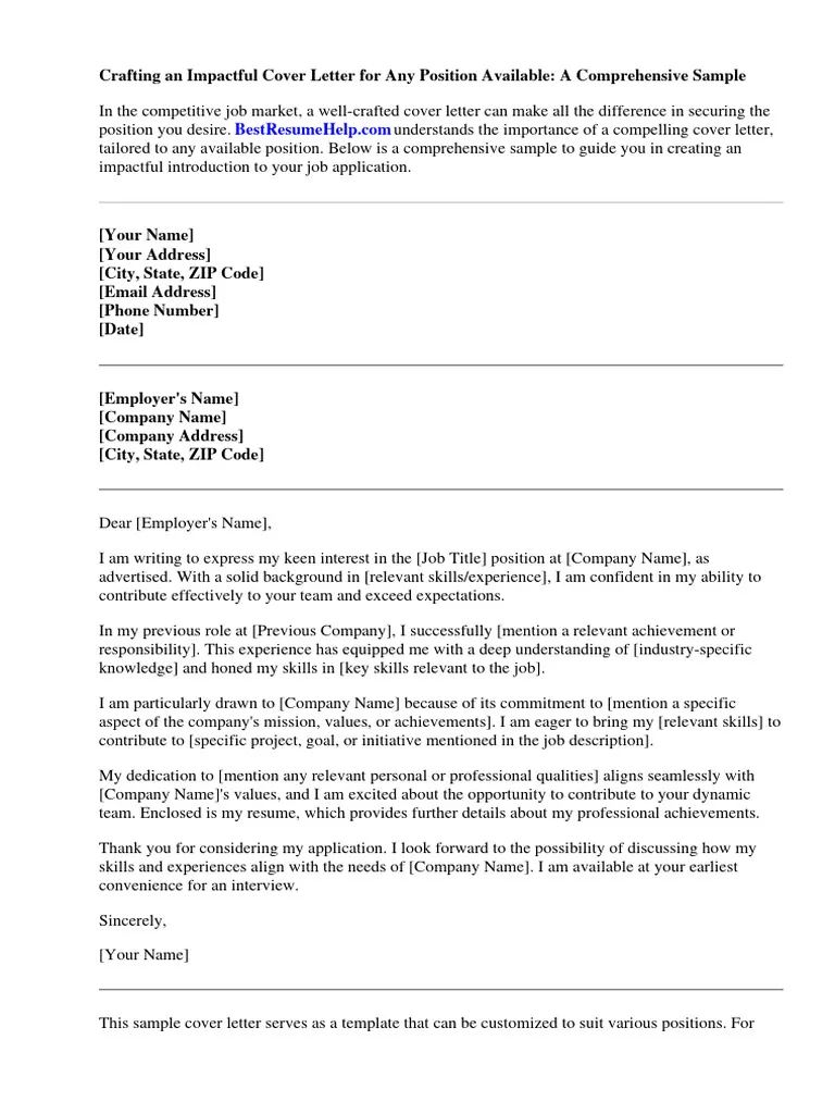 35006 cover letter importance