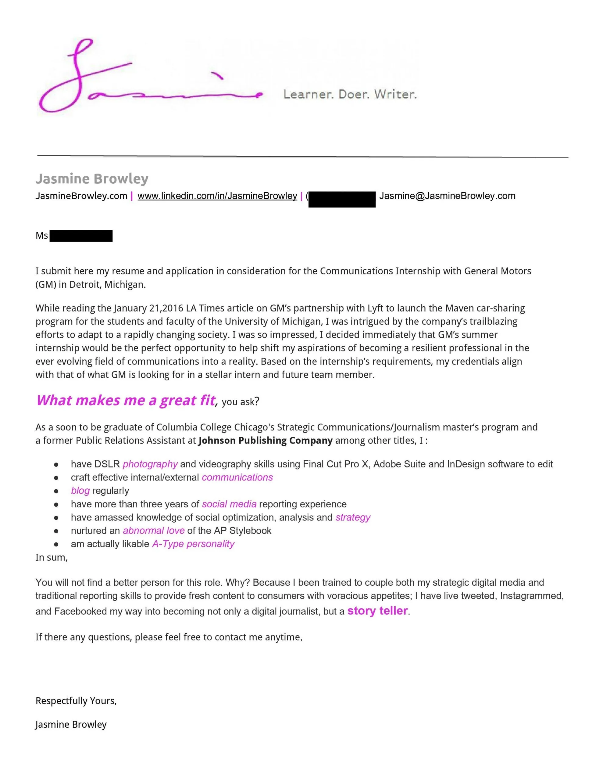 35007 cover letter personality