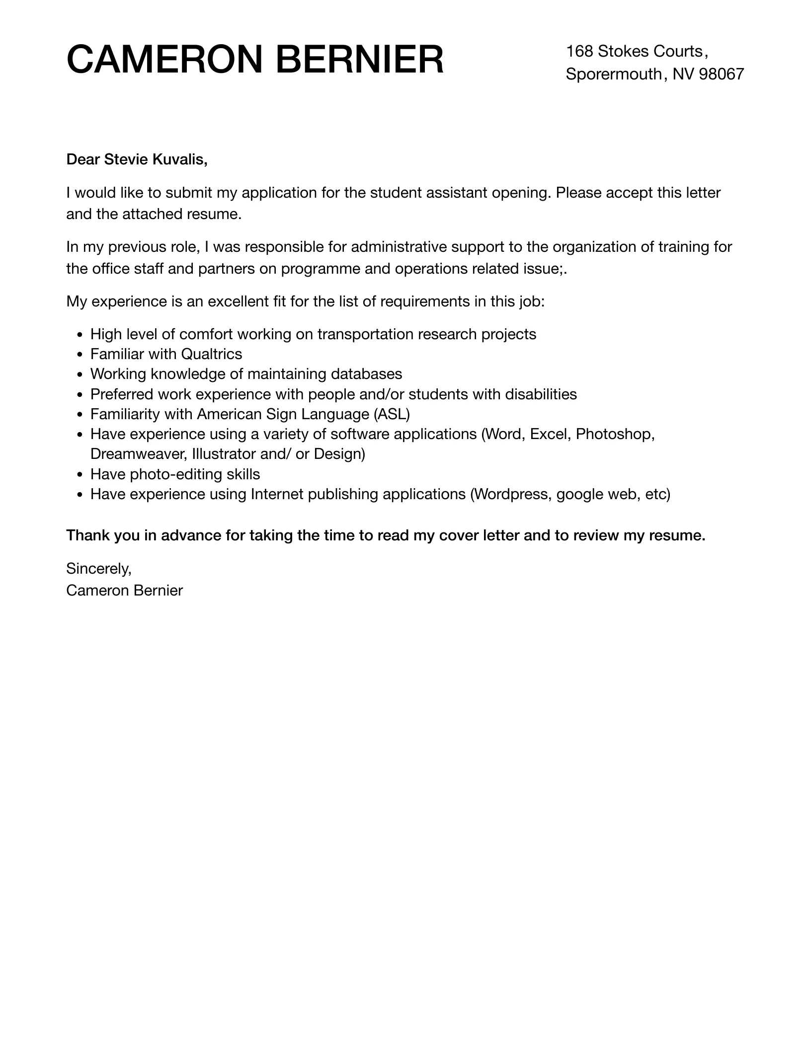 35009 student assistant resume tips