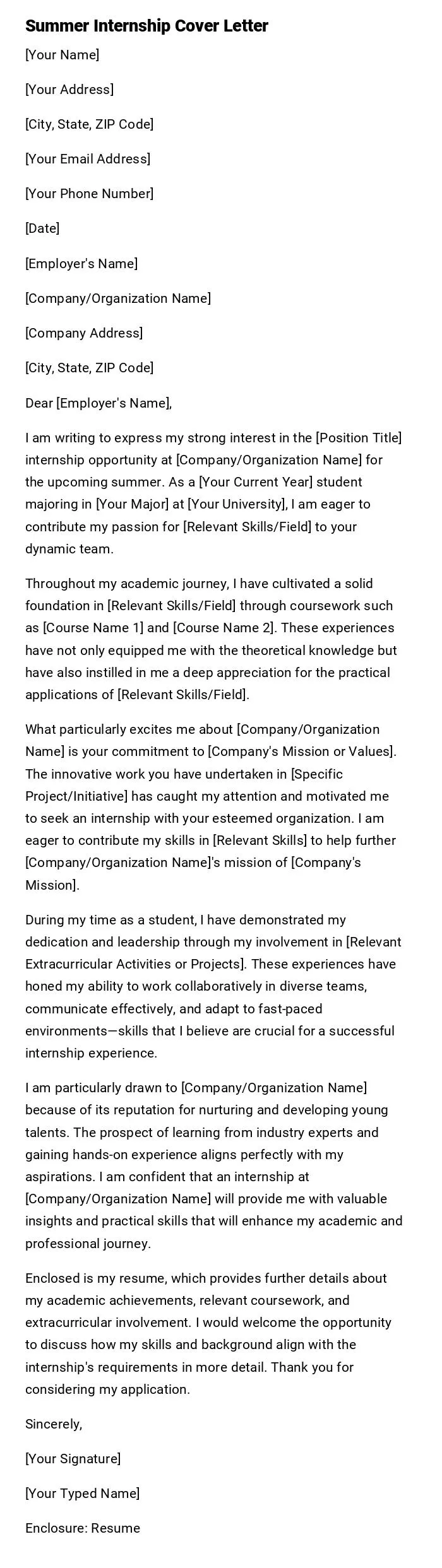 35010 summer internship proofreading