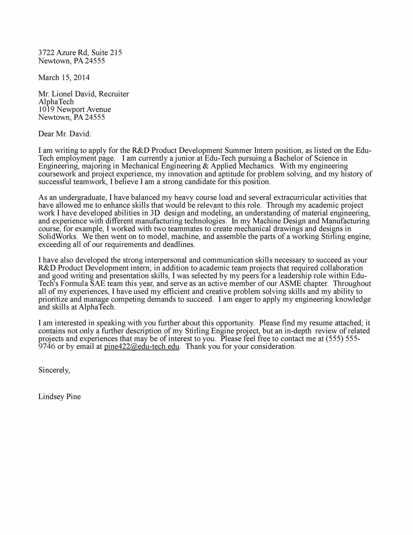 35010 summer internship skills