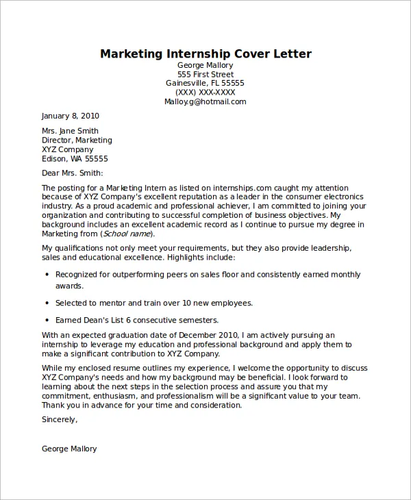 35022 marketing passion cover letter