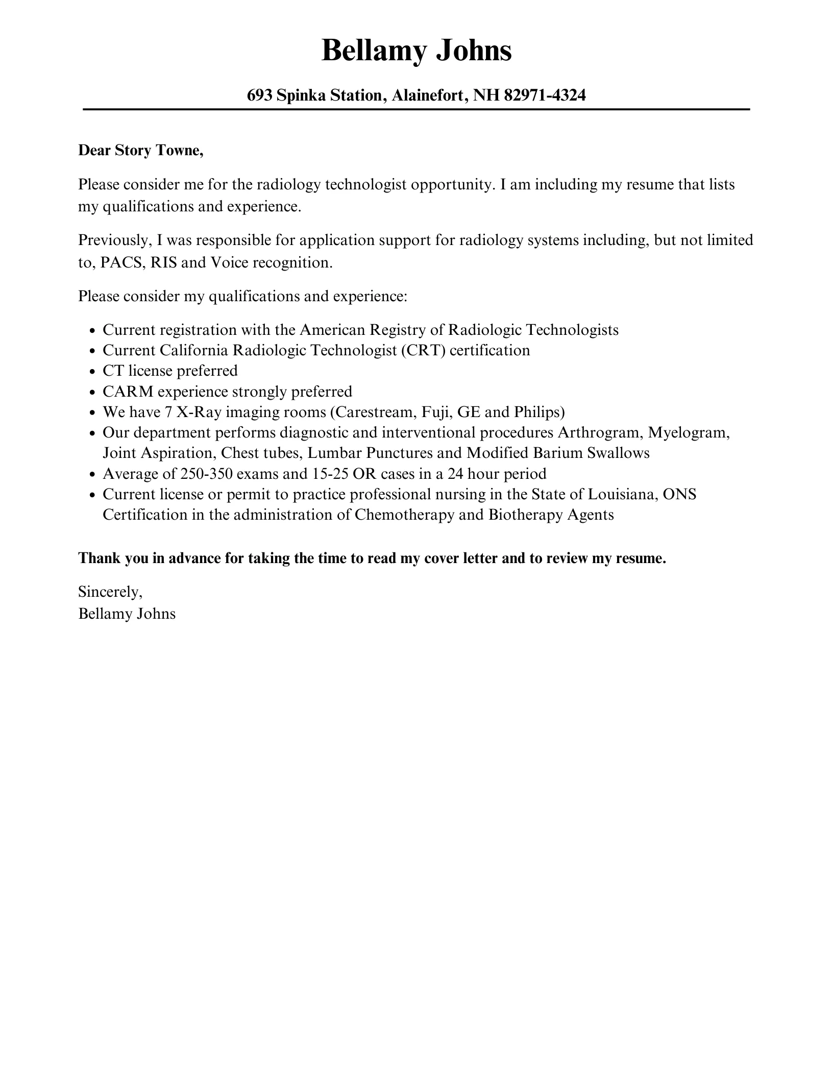 35024 radiology cover letter format