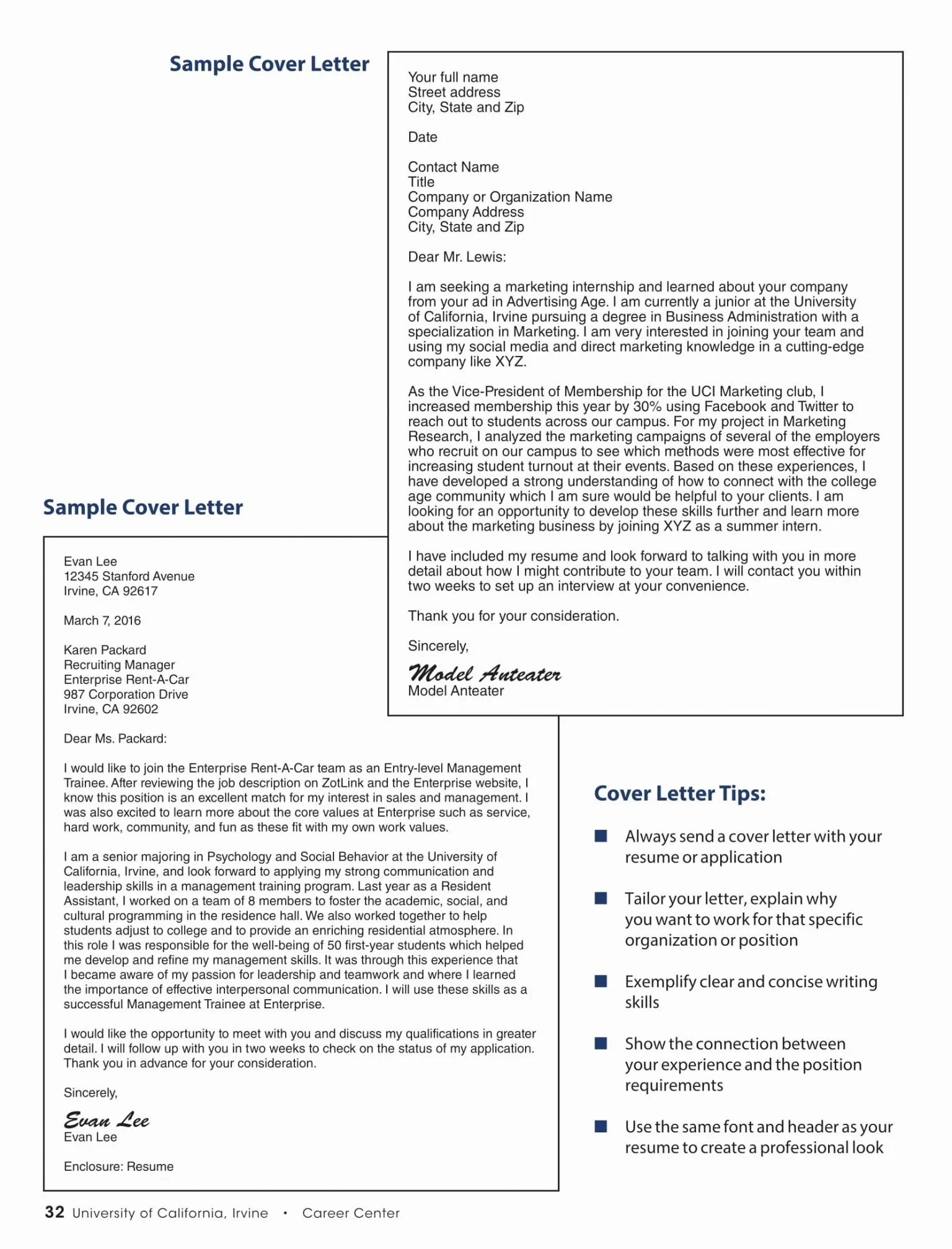 35032 cover letter creative