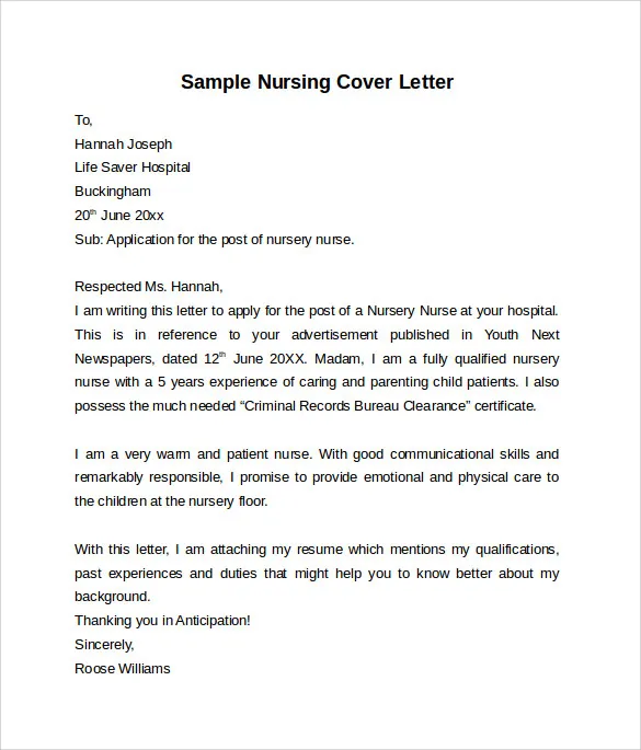 35041 nurse cover letter formatting