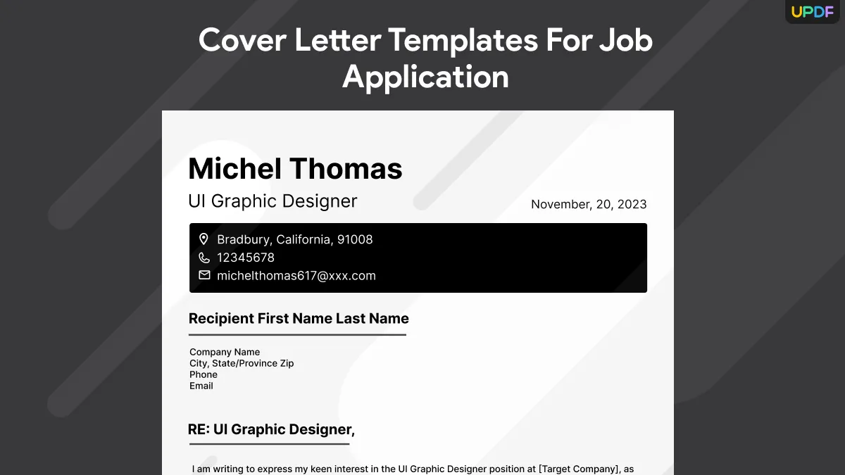 35055 professional cover letter