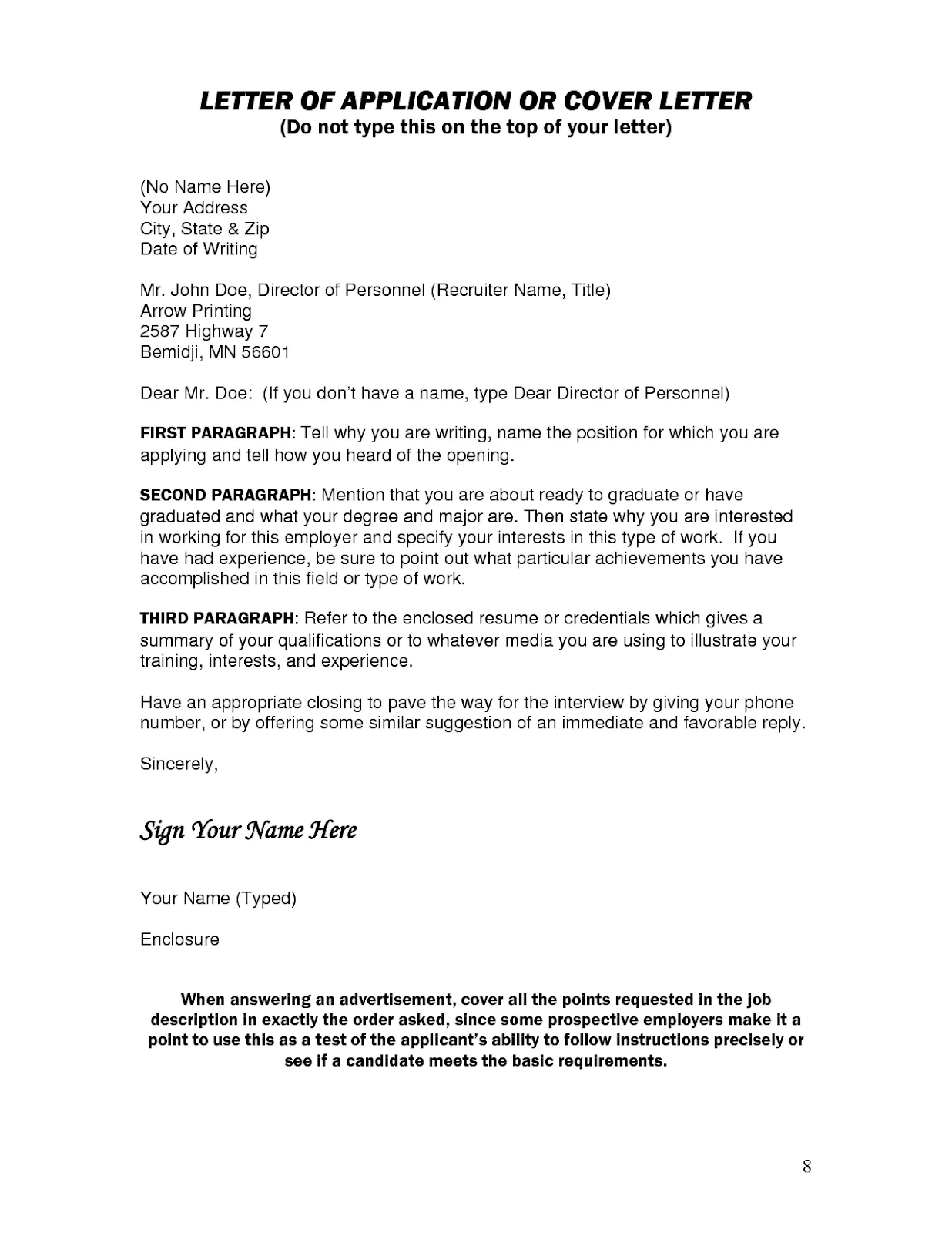 35065 cover letter tips