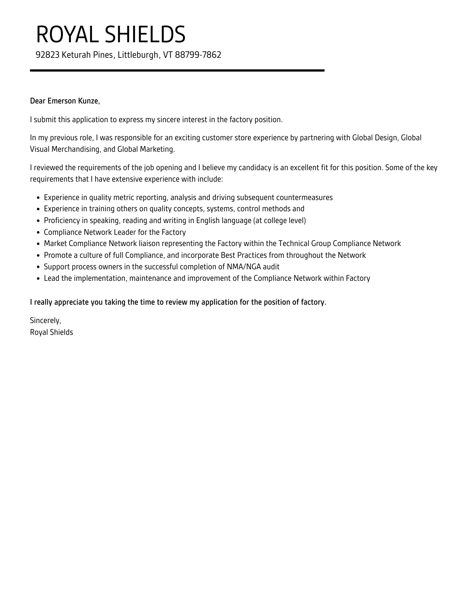 35068 factory job closing