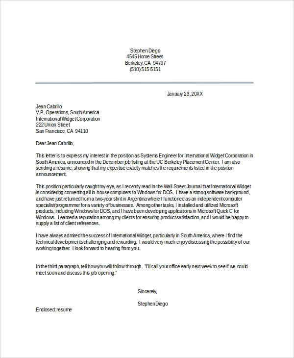 35098 cover letter formatting