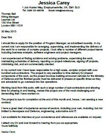 35103 program manager cover letter