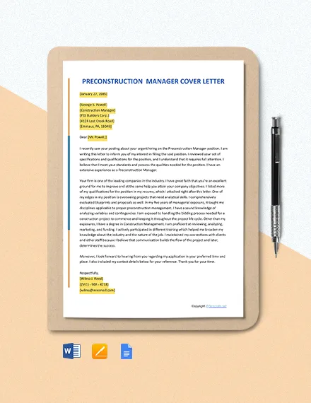 35106 cover letter construction manager 5