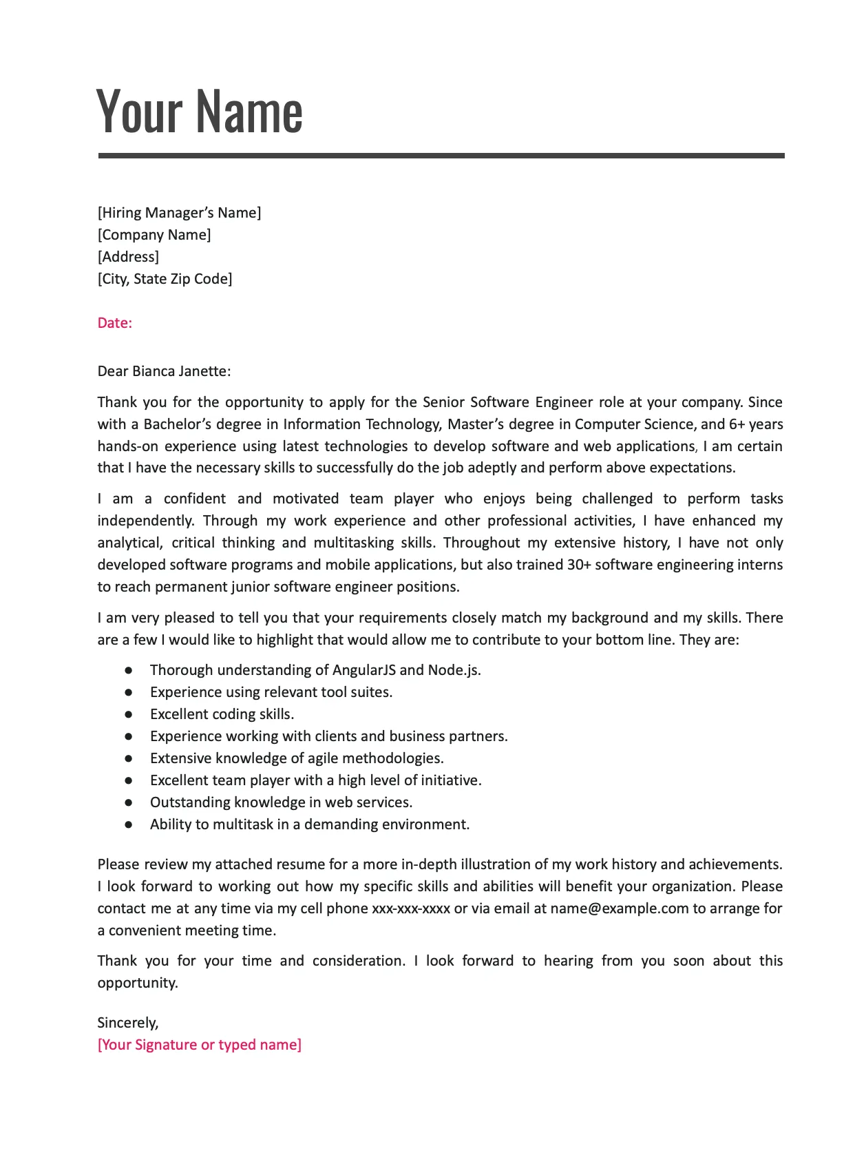 35110 tailoring cover letter