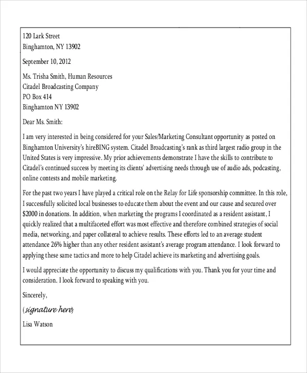 35121 cover letter formatting