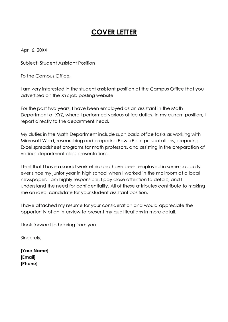 35129 cover letter tips