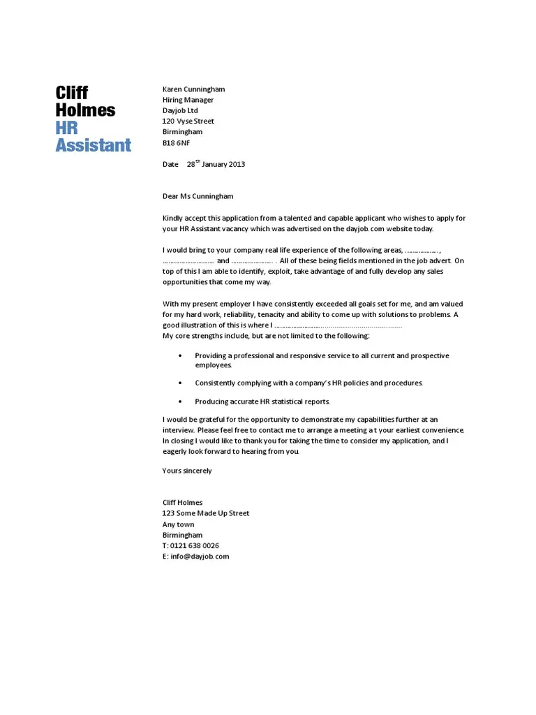 35145 hr assistant cover letter image1
